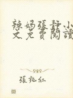 辣妈张静小说全文免费阅读