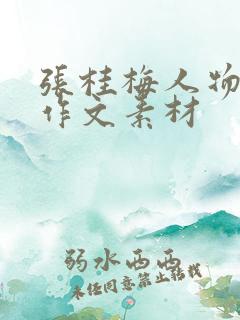 张桂梅人物事迹作文素材