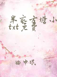 半亩方塘小说网txt免费