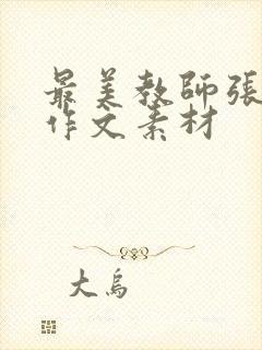 最美教师张桂梅作文素材