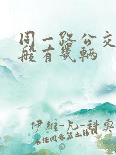 同一路公交车一般有几辆