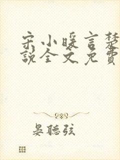 宋小暖言楚行小说全文免费阅读