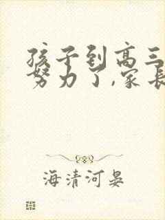 孩子到高三不想努力了,家长怎么办