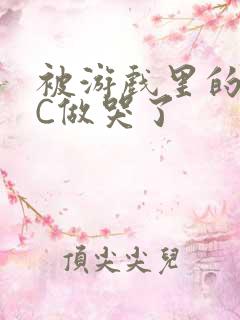 被游戏里的NPC做哭了