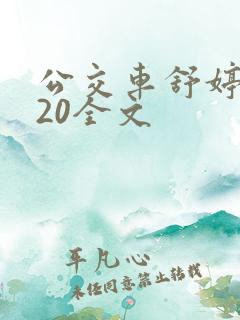公交车舒婷1一20全文