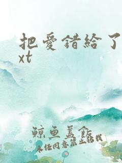 把爱错给了你txt