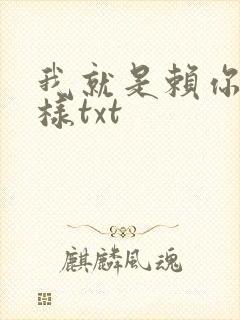 我就是赖你 怎样txt