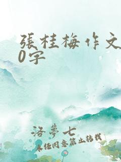 张桂梅作文300字
