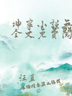 坤宁小说无弹窗全文免费阅读