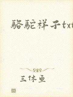 骆驼祥子txt