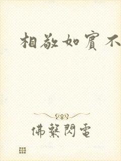 相敬如宾不相睹