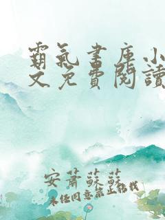 霸气书库小说全文免费阅读