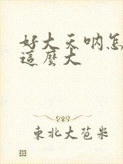 好大天呐怎么会这么大