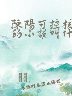 陈阳可控核聚变的小说叫什么名字