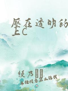 压在透明的玻璃上C