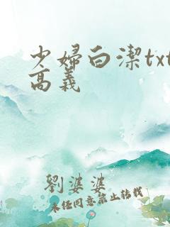 少妇白洁txt高义