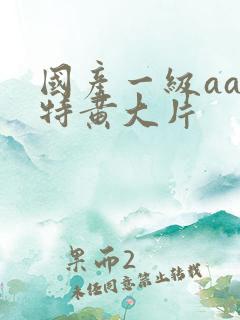 国产一级aaa特黄大片