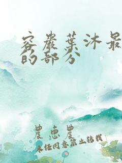容岩叶沐最激烈的部分