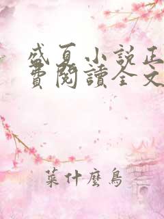 盛夏小说正版免费阅读全文无弹窗