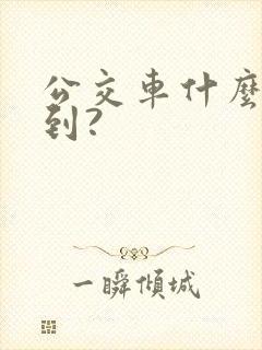 公交车什么时候到?