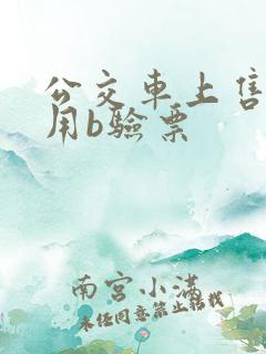 公交车上售票员用b验票