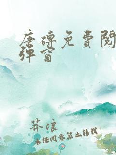 唐砖免费阅读无弹窗