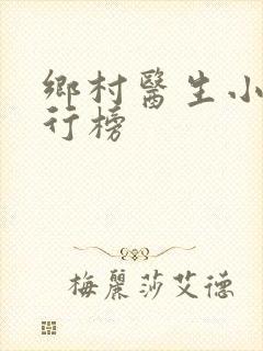 乡村医生小说排行榜