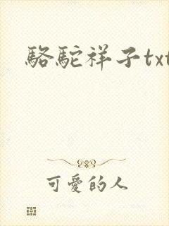 骆驼祥子txt