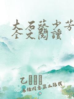 大石蔡少芳肖雪全文阅读