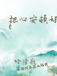 把心安顿好txt