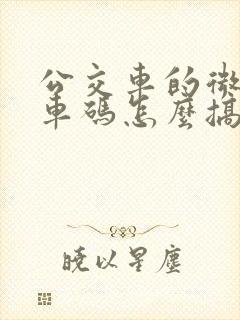公交车的微信乘车码怎么搞