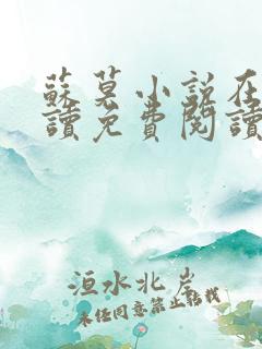 苏莫小说在线阅读免费阅读
