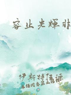 容止光辉非世人