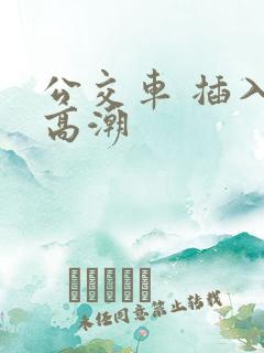 公交车 插入 高潮
