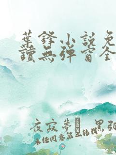 叶锋小说免费阅读无弹窗全文
