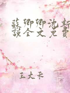 苏卿卿沈斯淮小说全文免费阅读全文