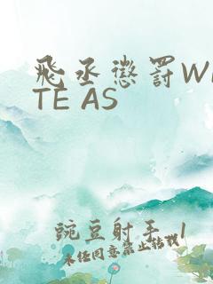 飞丞惩罚WRITE AS