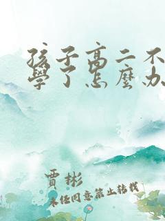 孩子高二不想上学了怎么办才好呢