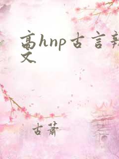 高hnp古言辣文