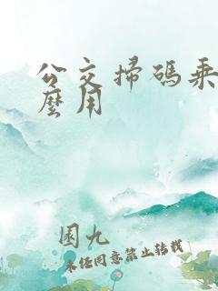 公交扫码乘车怎么用