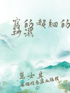 写的超细的开车秒湿