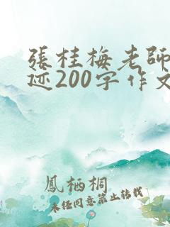 张桂梅老师的事迹200字作文