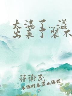 太满了...溢出来了装不下了