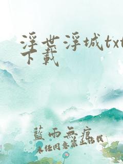 浮世浮城txt下载