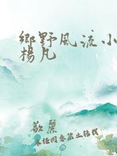乡野风流小神医杨凡