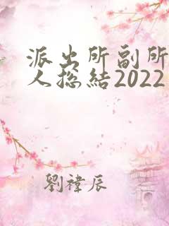 派出所副所长个人总结2022