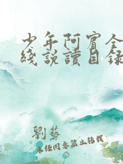 少年阿宾全文在线说读目录