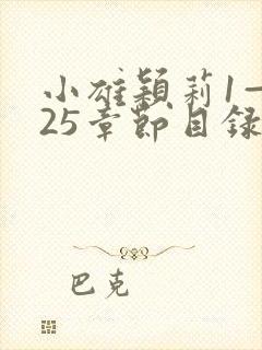 小雄颖莉1—925章节目录