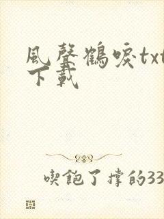 风声鹤唳txt下载