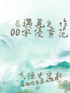《遇见》作文800字优秀范文